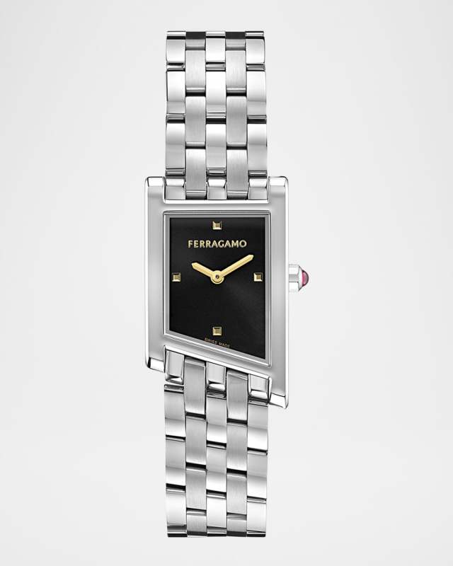 Ferragamo Asymetrique 22X36MM Stainless Steel Bracelet Watch